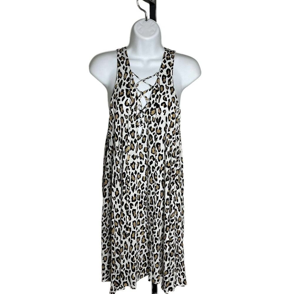 NWT Show Me Your Mumu Lace Up Daryn Shift Dress XS $162 Boho Wildcat
